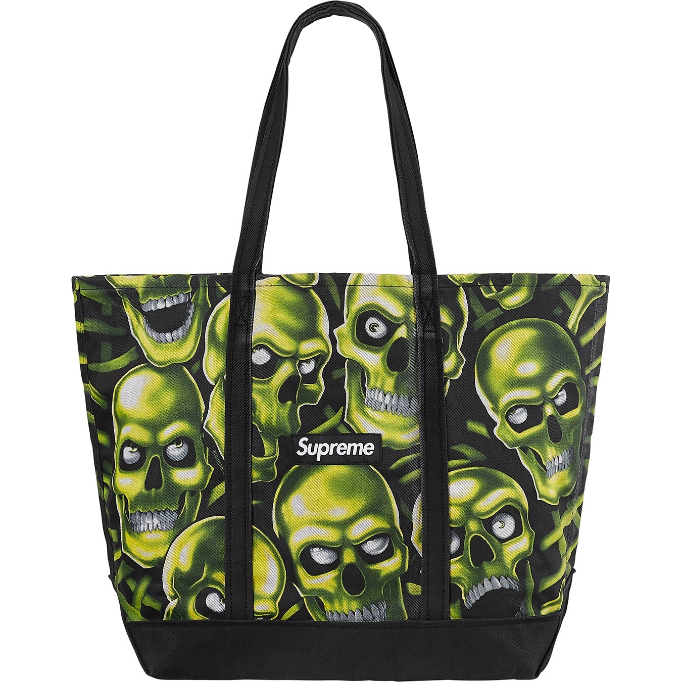 Skull Pile Denim Tote view 2